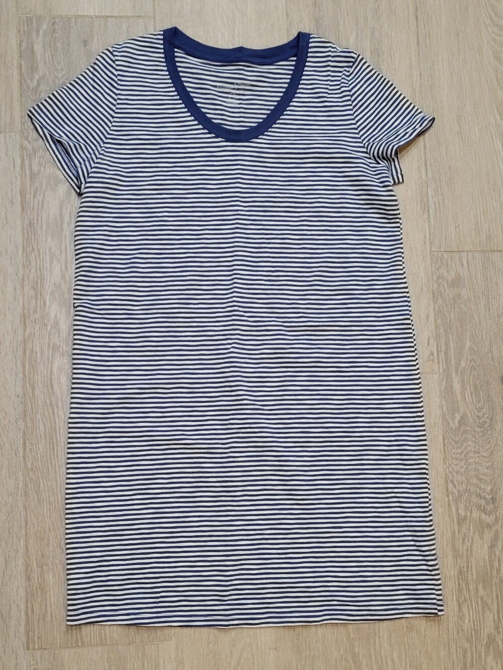 Universal Thread Navy and White Striped Midi Dress